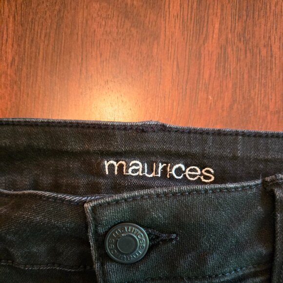Maurices Black Ankle Denim Pants, Size Medium Long - Picture 3 of 4
